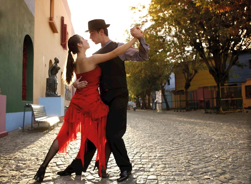 Couple dancing the Tango, Buenos Aires, Argentina