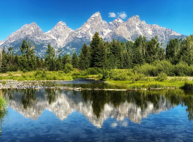 Landscape view of Grand Teton National Park, Wyoming, USA