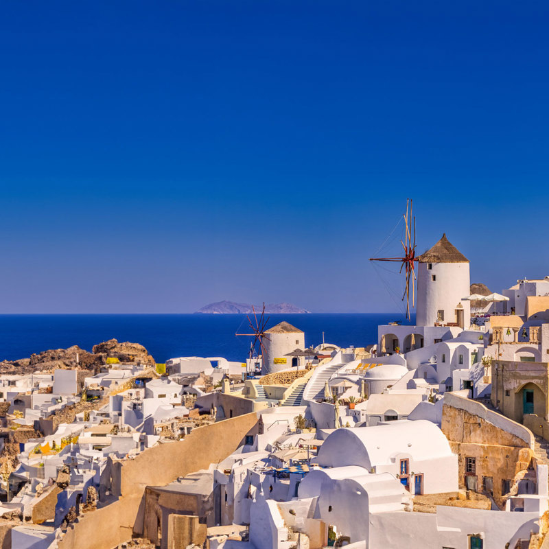 Greece Santorini Blue Sky