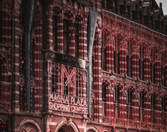 Netherlands Amsterdam Magna Plaza Shopping Expert Night Winter Lights