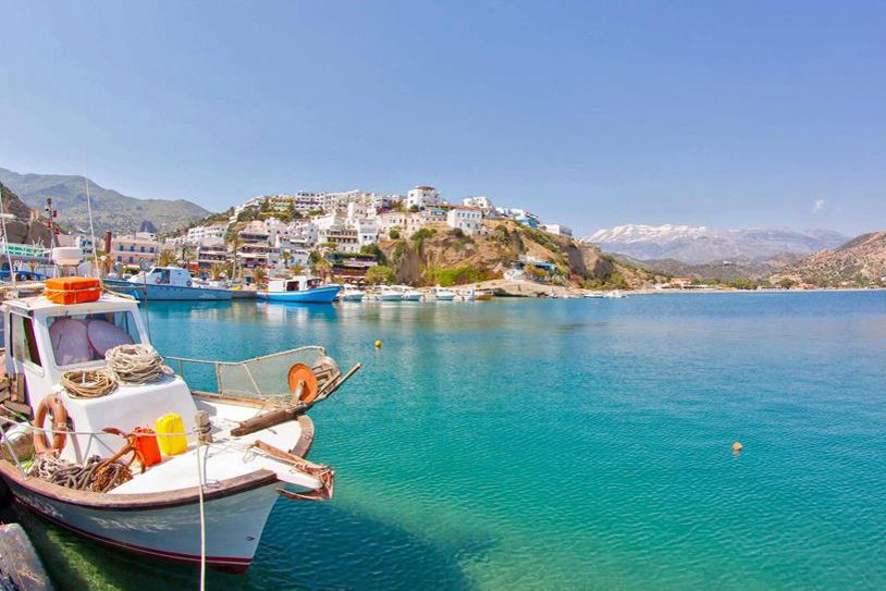 Boats Harbour Agia Galini Crete Geece