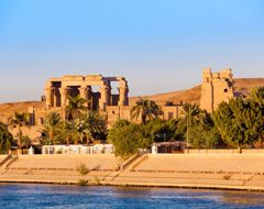 Egypt Kom Ombo Temple At Sunset On The Nile In Egypt