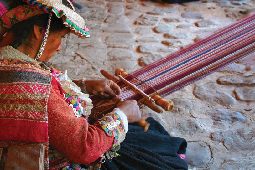 Peru Cusco Peruvian Weavers Iv Gold